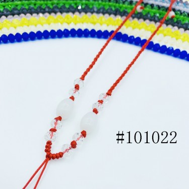 8001032--每包100条--三色组合多珠多水晶项链