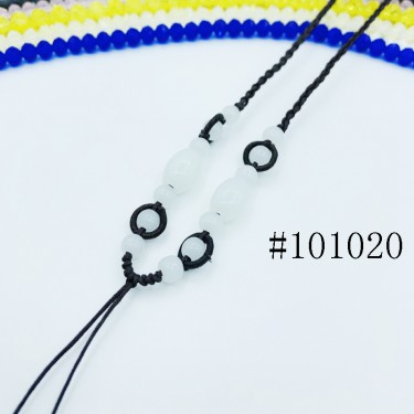 8001159--每包100条--三色组合多珠多水晶项链